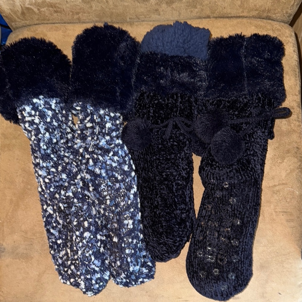 2 pairs slipper socks